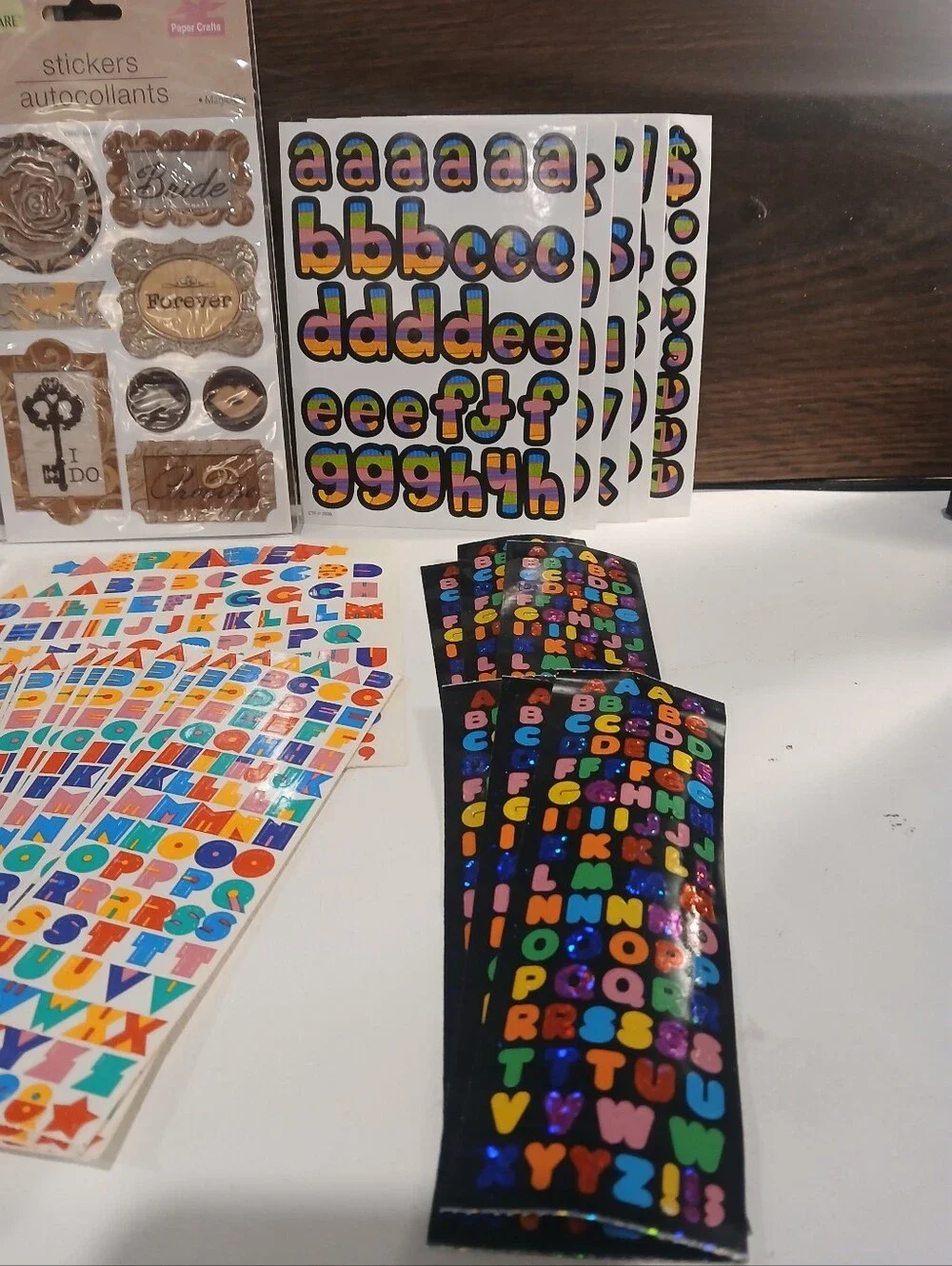 Lot of 48 Assorted Craft Stickers & Scrapbooking Bundle - Multicolor